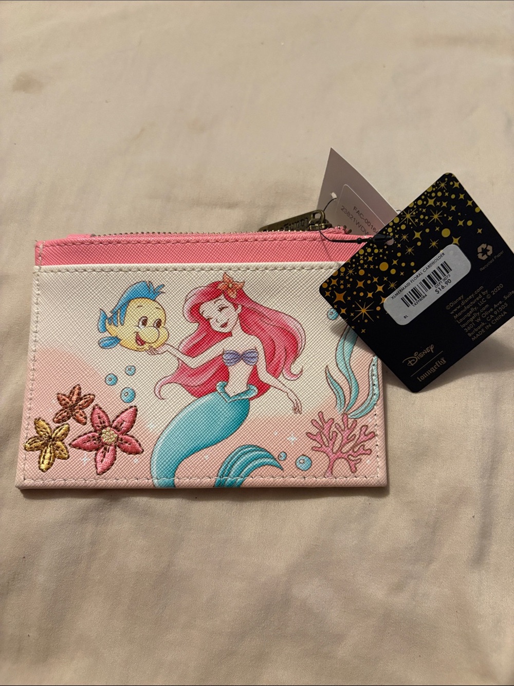 Disney Pink The Little Mermaid Ariel Kids Card Wallet